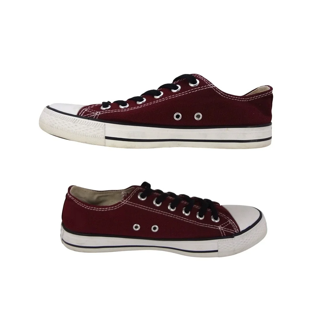 Converse All Star Low Top Burgundy Maroon Canvas Sneakers Mens‎ 7.5